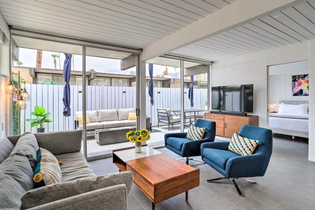 Mid-Century Palm Springs Bungalow With Patio! Bagian luar foto